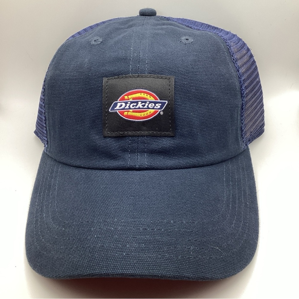 Dickies Washed Canvas Trucker Baseball Hat Blue Adjustable Snapback WH302DN NWT